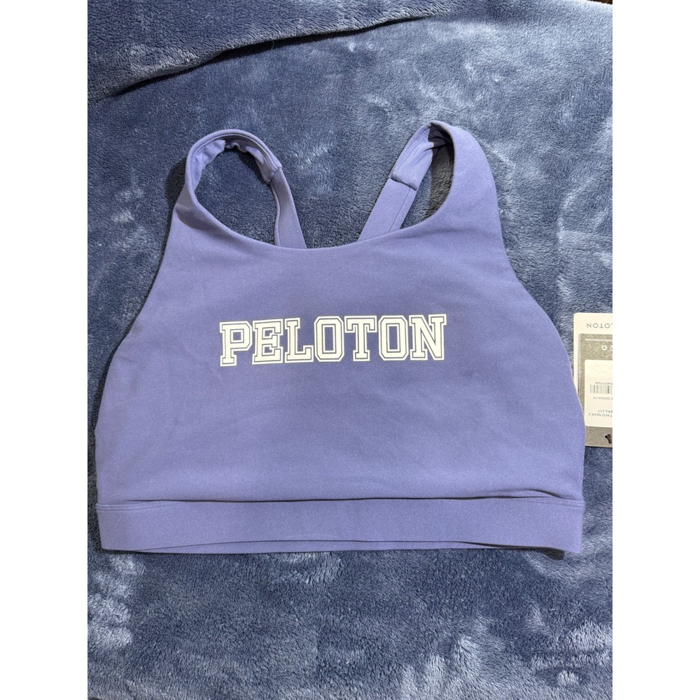 Peloton Cadent Mid Neck V Strap Bra Periwinkle Purple Plus Size 1X WR00928 NEW